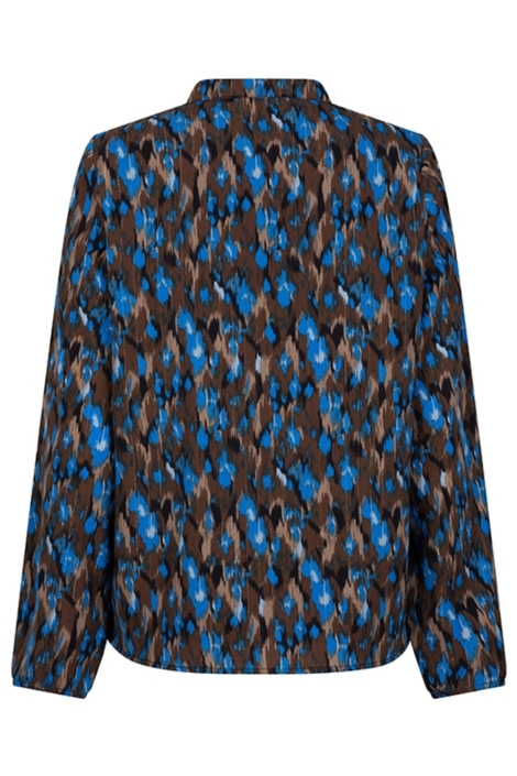 Lofty Manner blauwe dames blouse | Achteraanzicht
