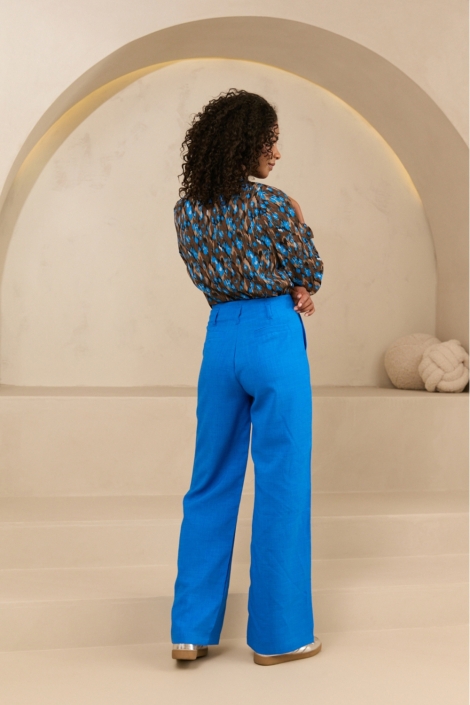 Lofty Manner blauwe dames blouse | Model