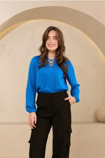 Lofty Manner Blouse BLOUSE AMINA QH16 1 400 blue