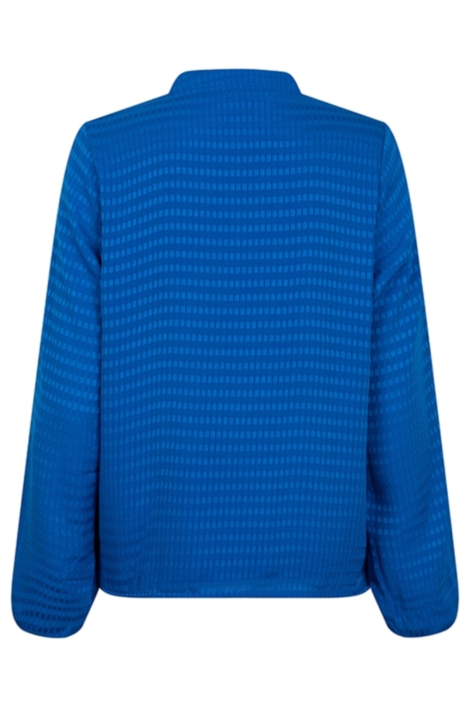 Lofty Manner blauwe dames blouse | Achteraanzicht