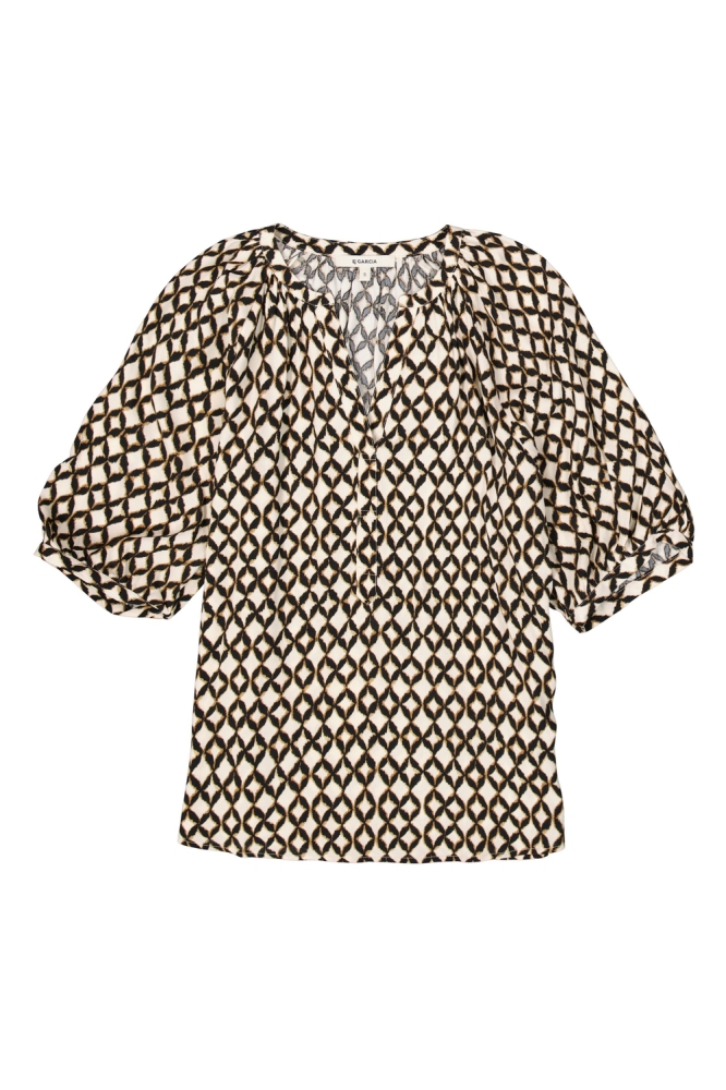 Garcia ecru dames blouse | Vooraanzicht