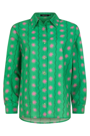 Ydence Blouse BLOUSE CELIA SS2542 1106 GREEN PRINT
