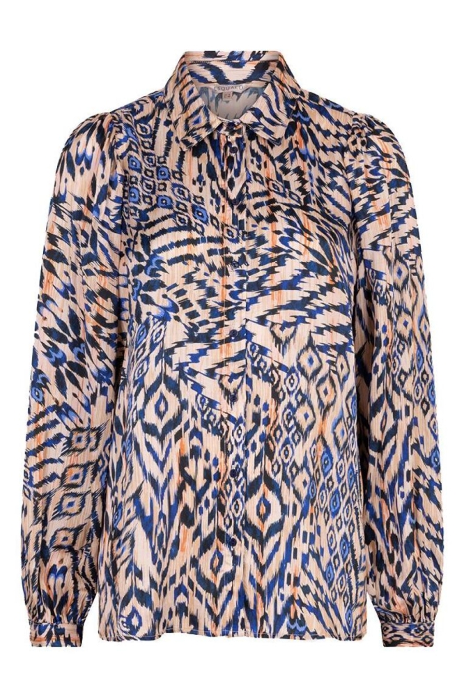 EsQualo roze dames blouse | Vooraanzicht