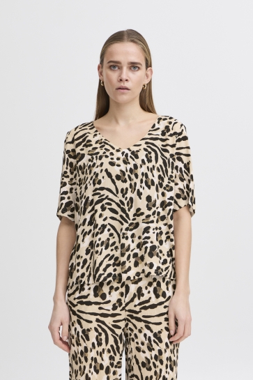 Ichi T-shirt IHMARRAKECH AOP SS14 20122972 204480 caribou animal aop