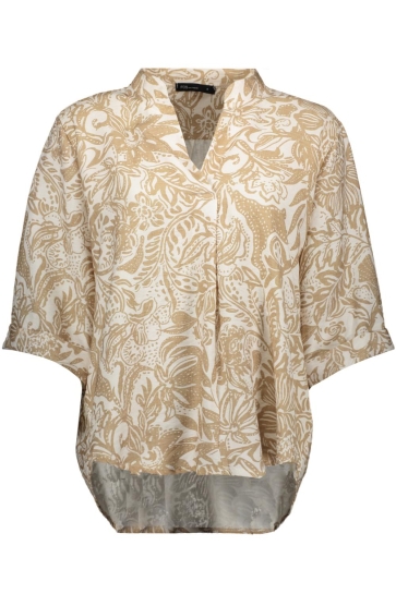 FOS Amsterdam Blouse KYLIE MONO BLOEM 7315 BEIGE