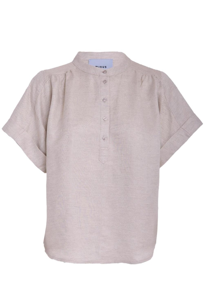 SABBI LINEN BLOUSE MI6540 353M NOMAD SAND MELANGE