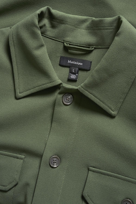 Matinique groene heren overhemd | Close up