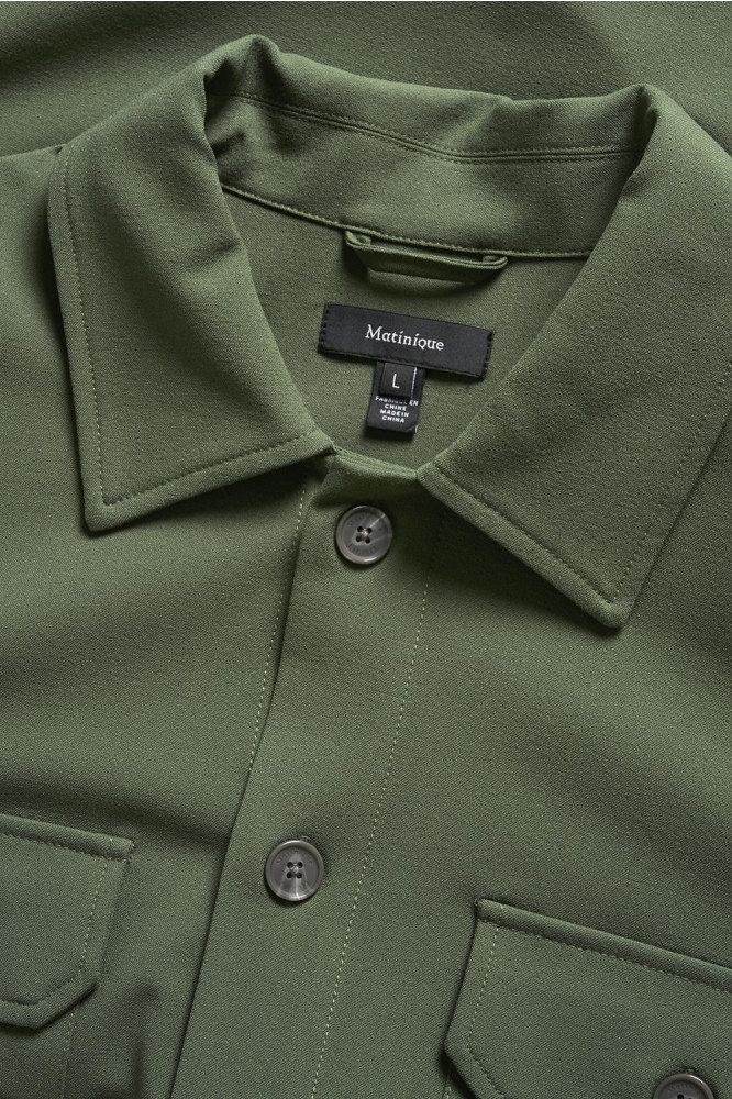 Matinique groene heren overhemd | Close up