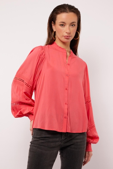 Fluresk Blouse FREESIA BLOUSE 25ZZF13 227 SUNKISSED CORAL