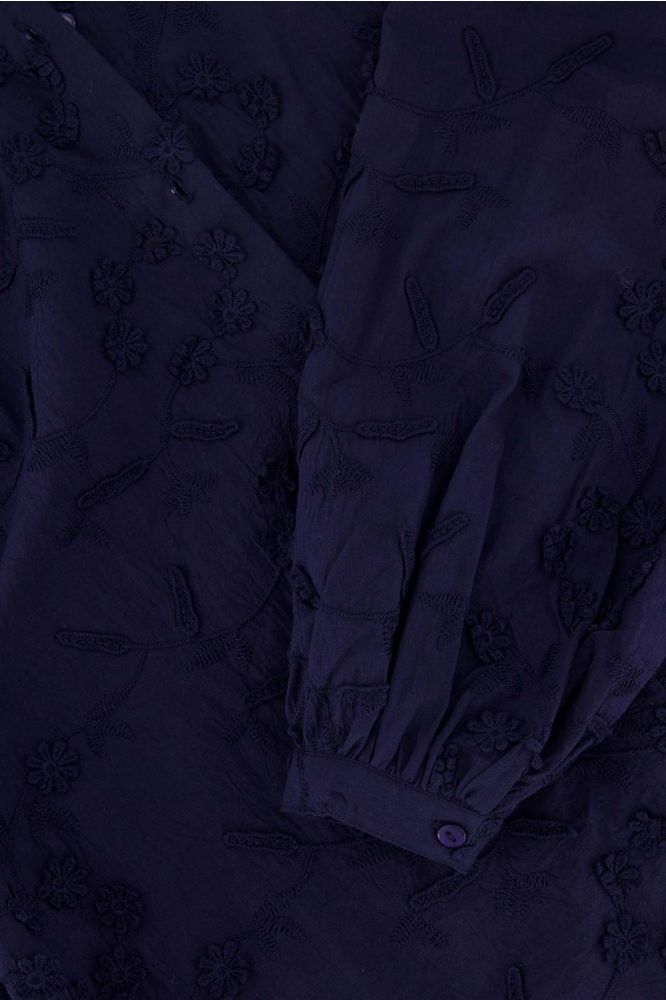 Zusss blauwe dames blouse | Kleurstaal