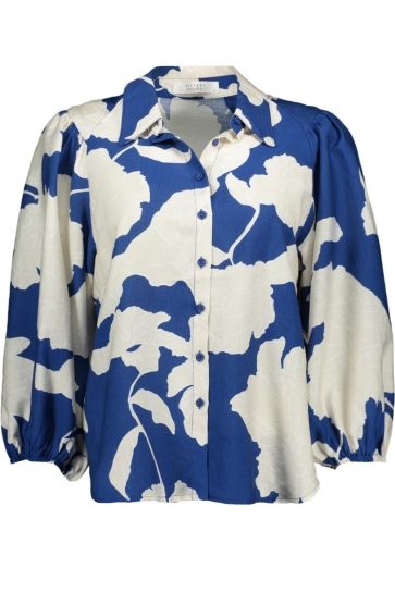 SisterS point Blouse GOLD SH10 18024 D OCEAN/FLOWER BEIGE