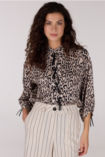 Juffrouw Jansen Blouse ROBINE SS25 BLOUSE WA 798 000130 SAND