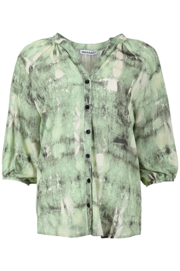 Maicazz Blouse MANGO BLOUSE SP25 20 003 PAINT AQUATIC