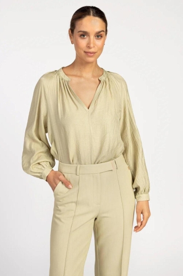 Aaiko Blouse ALANZA SHINE VIS 511 LINDEN GREEN