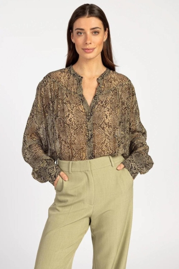 Aaiko Blouse BARAK SNAKE VIS 548 LINDEN GREEN