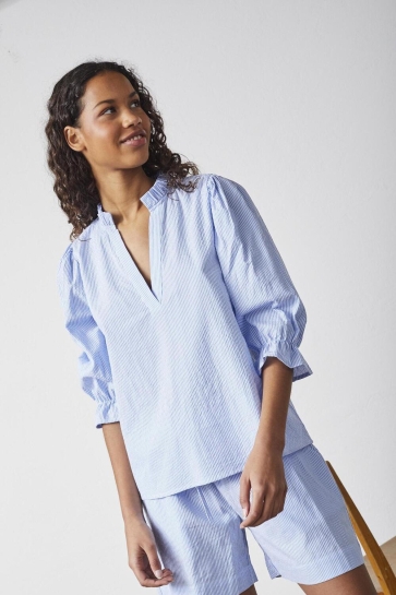 SisterS point Blouse VYSLA SS 18529 BLUE/WHITE