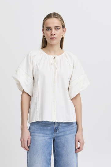 Ichi Blouse IHUTAKO SH 20122852 114201 CLOUD DANCER