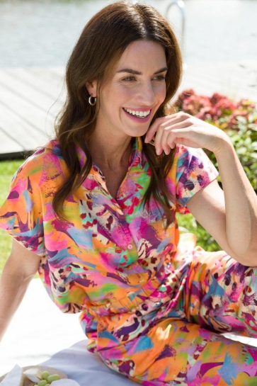 Ivy Beau Blouse NINKE 4200473 7071 BRIGHT ROSE/MULTI COLOUR