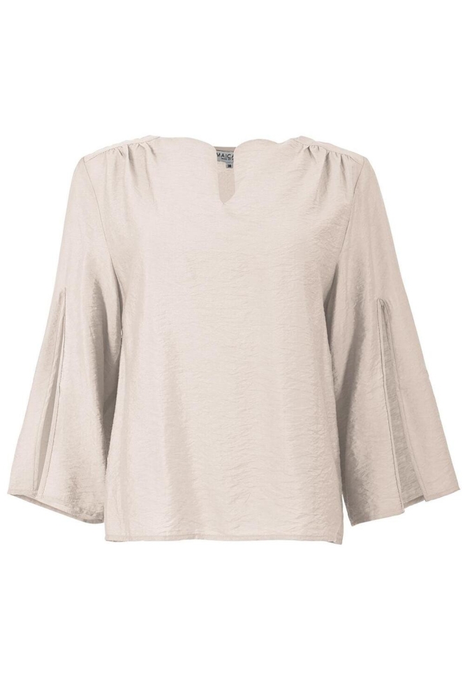 Maicazz beige dames blouse | Vooraanzicht
