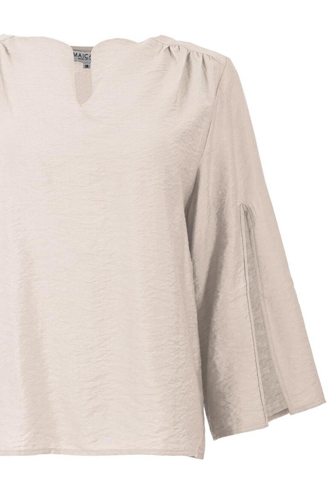 Maicazz beige dames blouse | Close up