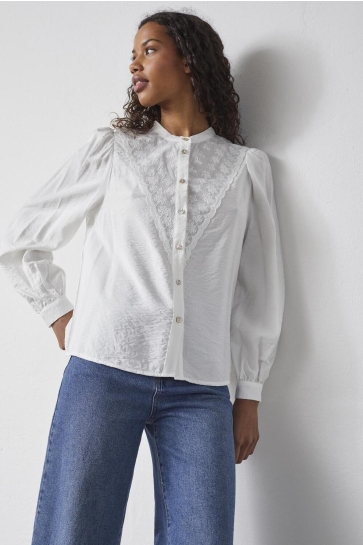 SisterS point Blouse 18570 VIDAR SH WHITE
