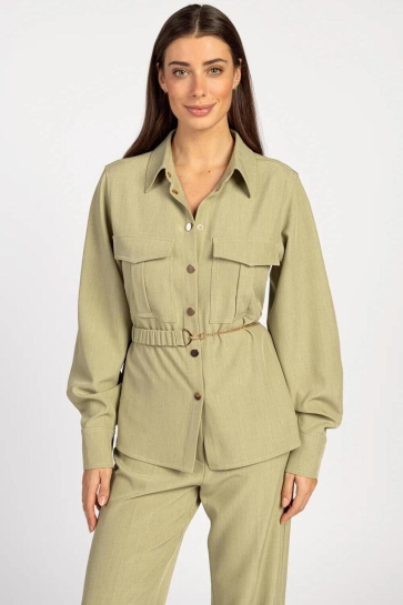 Aaiko Blouse ZOE PES 681 150318 LINDEN GREEN