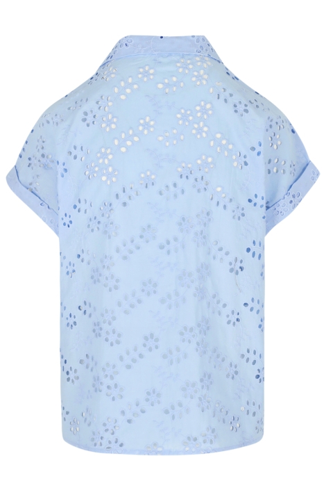 LolaLiza blauwe dames blouse | Achteraanzicht