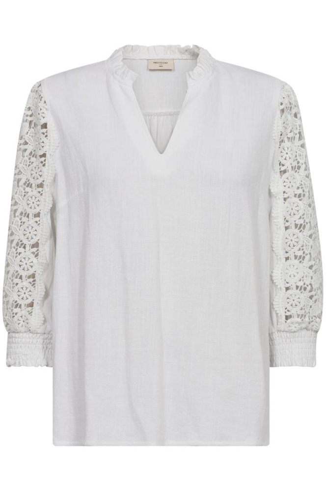 Freequent witte dames blouse | Vooraanzicht