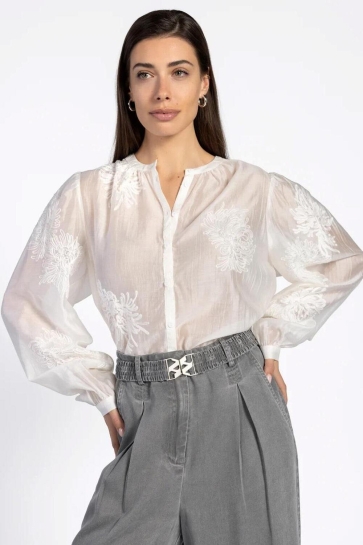 Aaiko Blouse YNA PES 514 114300 LES BLANCS