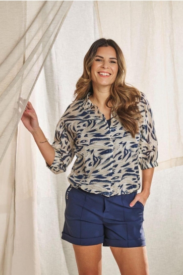 Zoso Blouse LEONIE 252 0008-0007 navy/sand