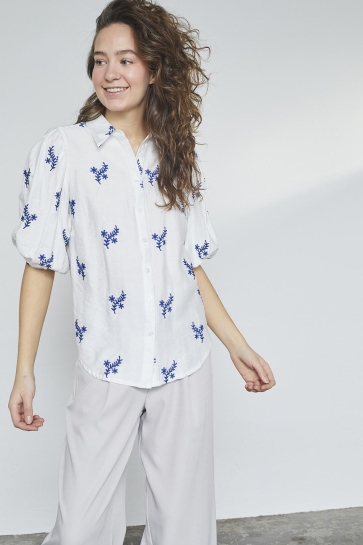 SisterS point Blouse ELLA SH58 18740 WHITE/BLUE