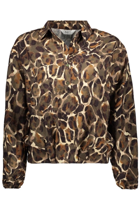 NED camel dames blouse | Vooraanzicht