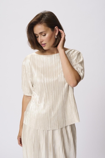Kaffe T-shirt KAGALEXI BLOUSE 10510001 SILVER METAL/FEATHER GRAY