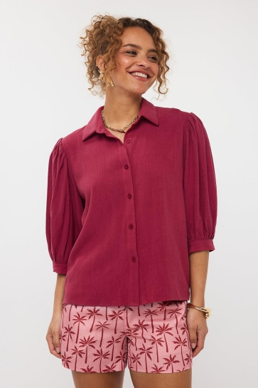 Ydence Blouse BLOUSE HEIDI HSS2553 108 WINE RED