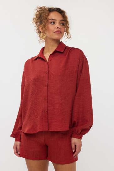 Ydence Blouse BLOUSE FENNA HSS2525 109 STONE RED