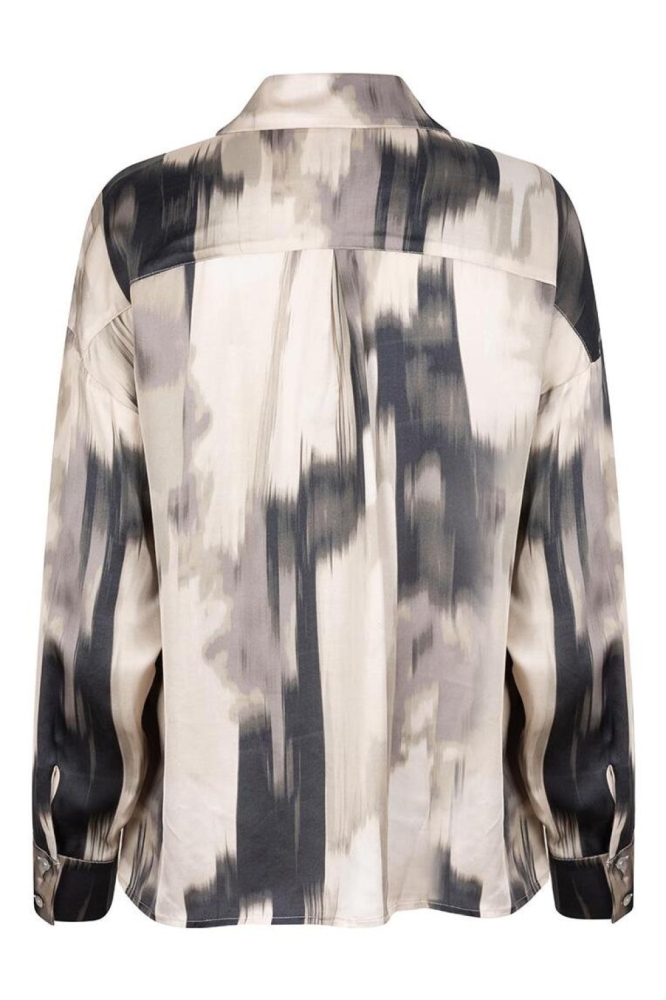 EsQualo multi color dames blouse | Achteraanzicht