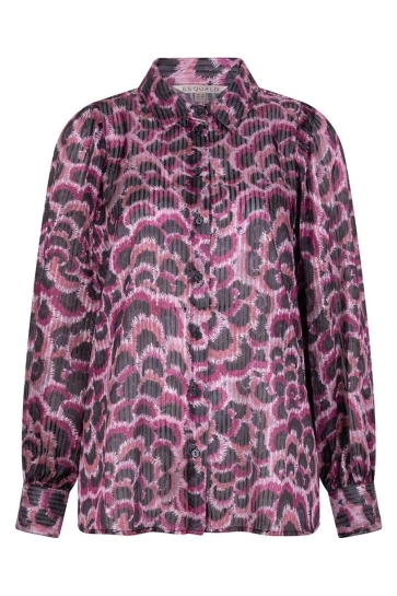 EsQualo BLOUSE BASIC FEATHER FLOW W25 14701 999 print