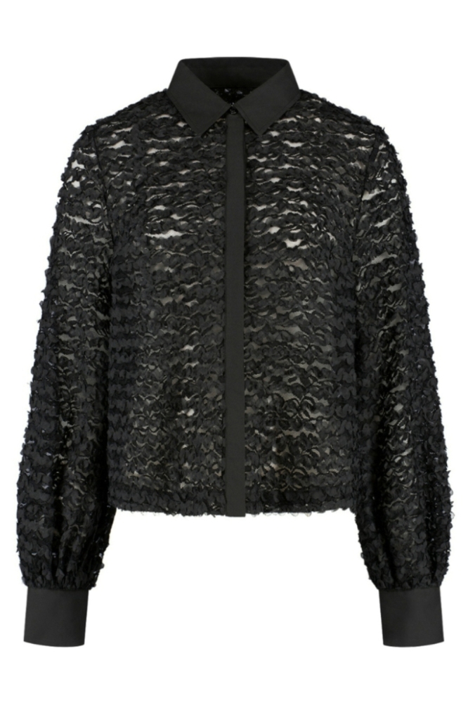 Studio Amaya zwarte dames blouse | Vooraanzicht