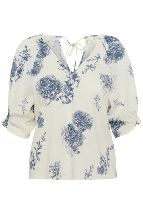 Part Two ecru dames blouse | Model vooraanzicht
