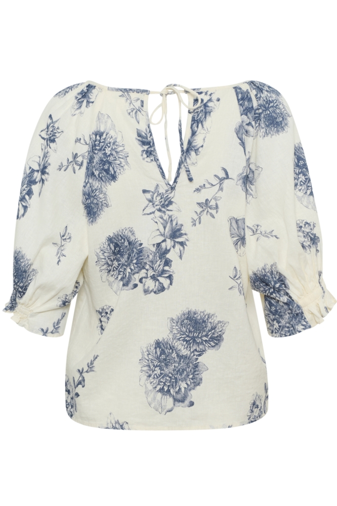 Part Two ecru dames blouse | Model achteraanzicht