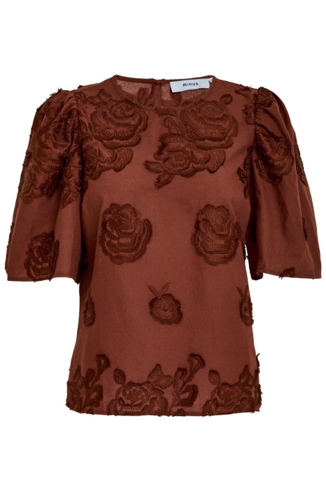 Minus bruine dames blouse | Vooraanzicht