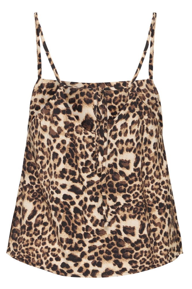 Ichi bruine dames top | Achteraanzicht