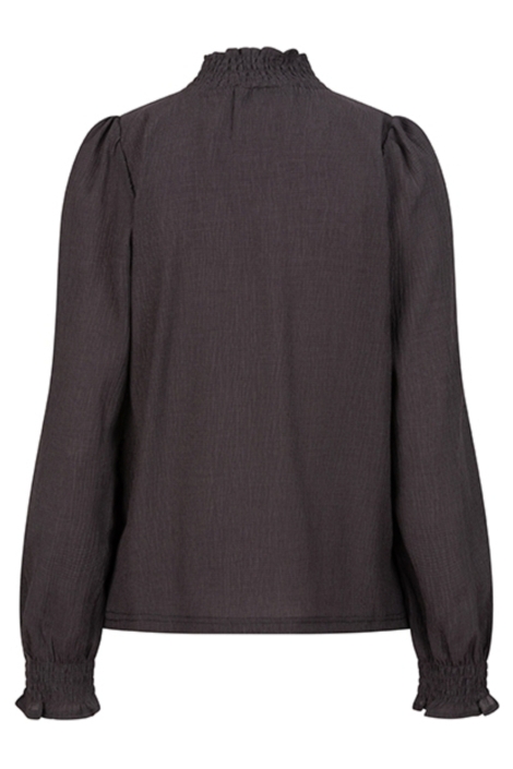 Lofty Manner grijze dames blouse | Achteraanzicht