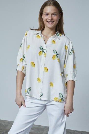 SisterS point Blouse ISOLA SS4 18843 White/Lemon