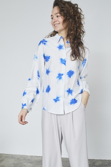 SisterS point Blouse GADA SH57 18739 CREAM/BLUE