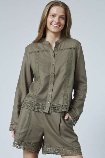 SisterS point Blouse EJBA 0SH 18564 KHAKI MEL