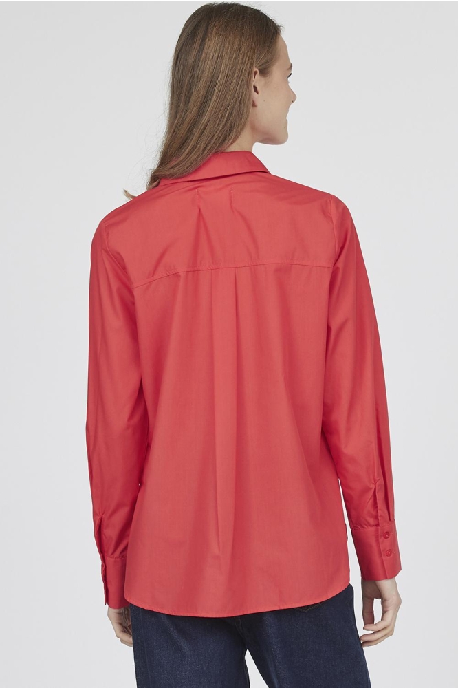 SisterS point rode dames blouse | Model achteraanzicht