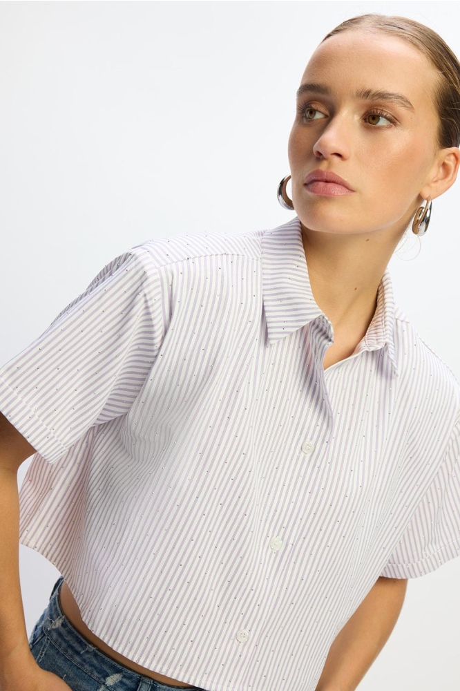 Refined Department witte dames blouse | Close up