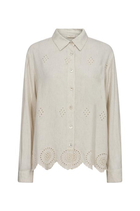 Freequent beige dames blouse | Vooraanzicht
