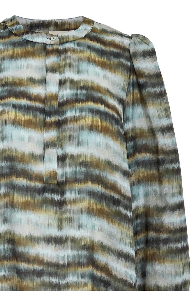 Peppercorn multi color dames blouse | Close up